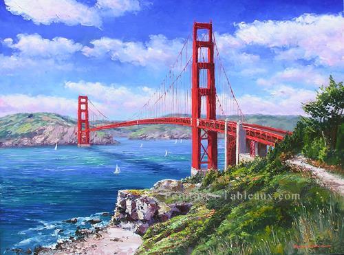 Golden Gate Bridge San Francisco américain urbain Peintures à l'huile